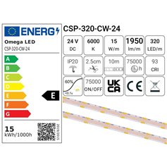 TAŚMA NEON CSP • 24V • 15W • 6000K • IP20 • 1950LM • RA90 • 10MM