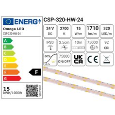 TAŚMA NEON CSP • 24V • 15W • 2700K • IP20 • 1710LM • RA90 • 10MM